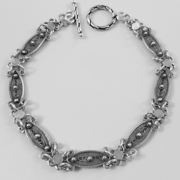 Jewelry - Vintage Sterling Bracelet, new toggle clasp